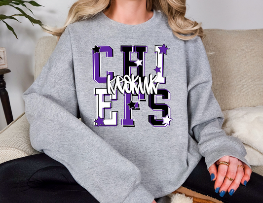 Keokuk Chiefs Graphic Spirit Crew and Bella Canvas