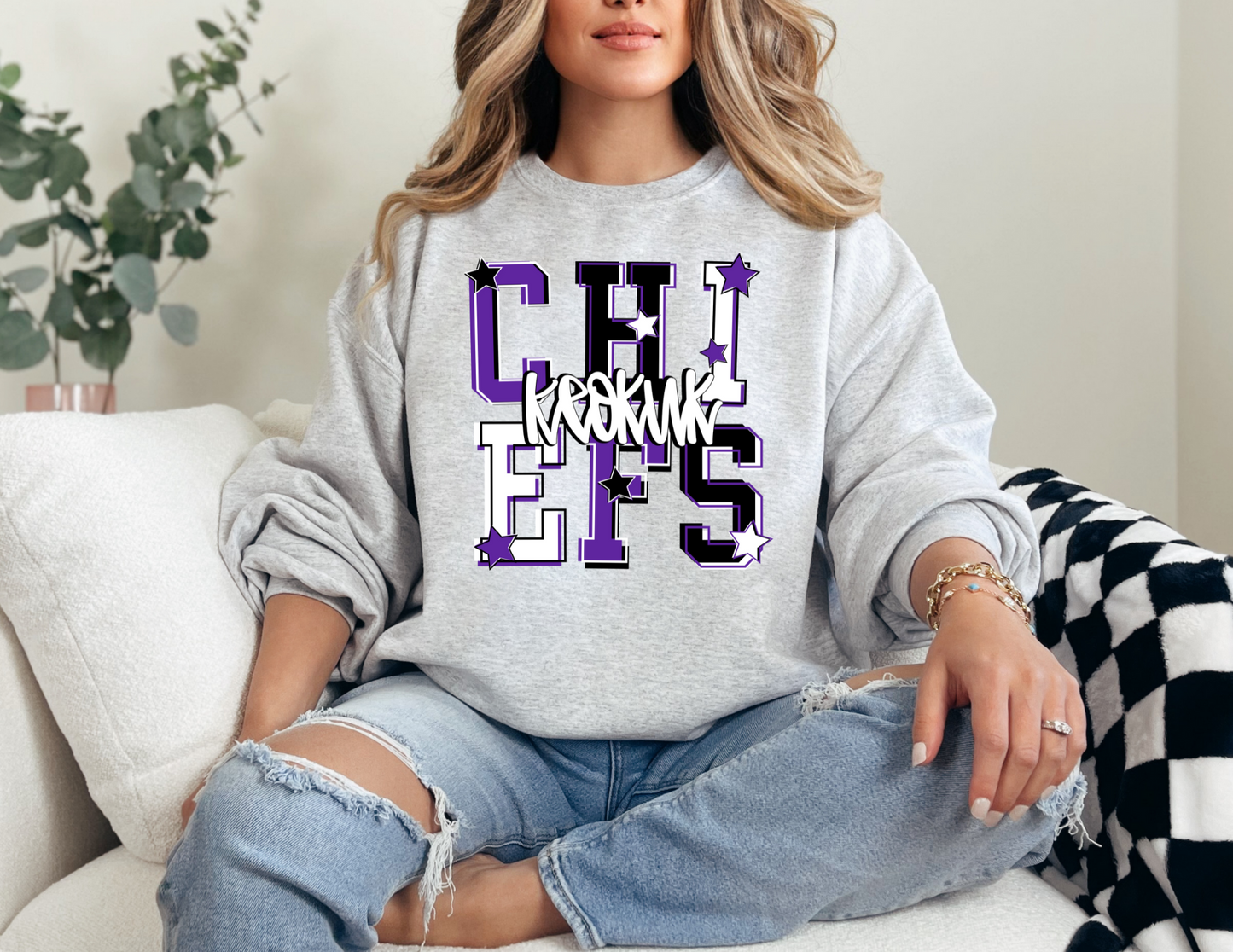 Keokuk Chiefs Graphic Spirit Crew and Bella Canvas