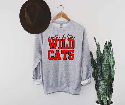 North Fulton Wildcats Crewneck and Short Sleeve Tee
