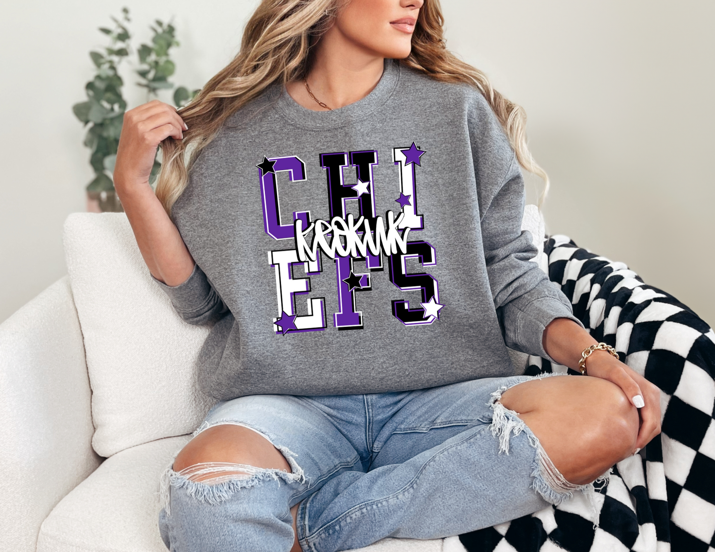 Keokuk Chiefs Graphic Spirit Crew and Bella Canvas