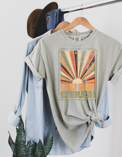 Earthy Green You Are Enough Tee