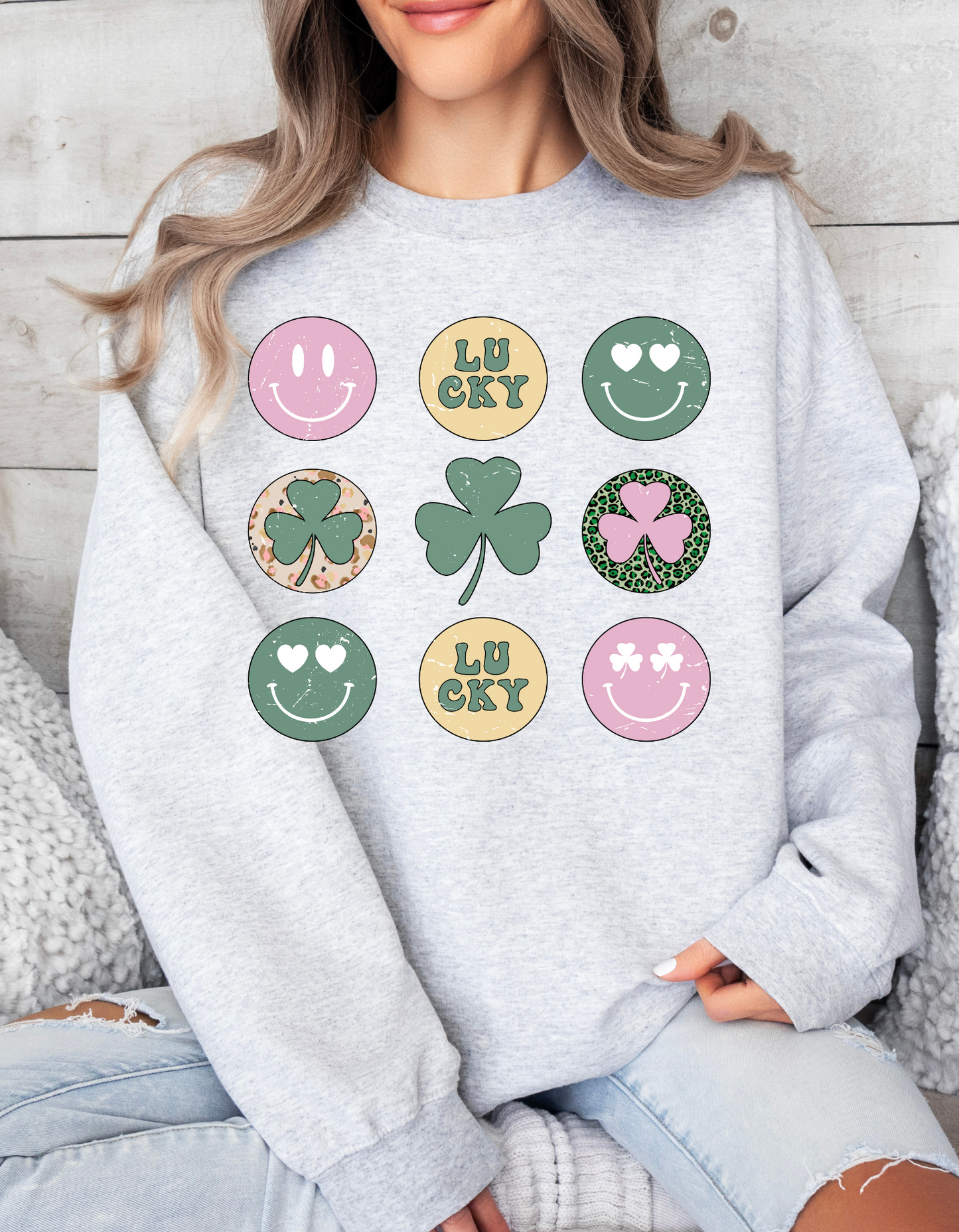 Lucky Lucky Lucky Rows Crew and Tee