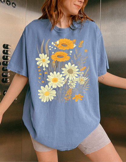 Spring Floral Comfort Colors Tee