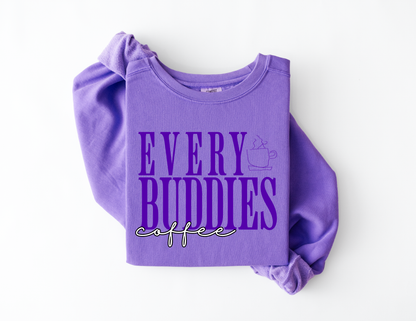 Design 2: YOUTH Short Sleeve Every Buddies Coffee Comfort Colors Preorder Link