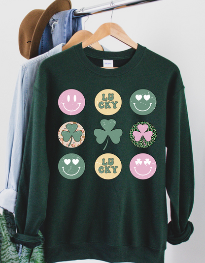 Lucky Lucky Lucky Rows Crew and Tee