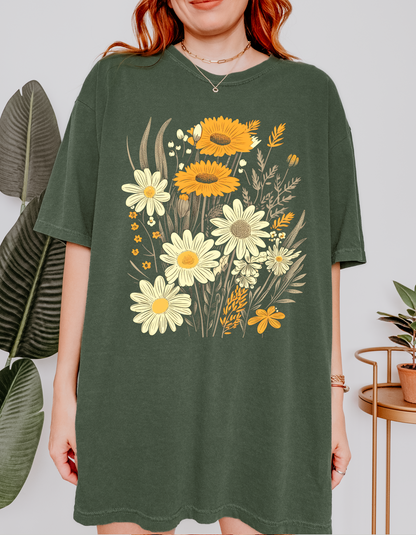 Spring Floral Comfort Colors Tee