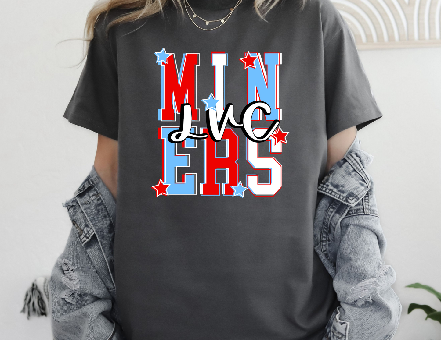 LVC Miners Graphic Spirit Crew and Bella Canvas