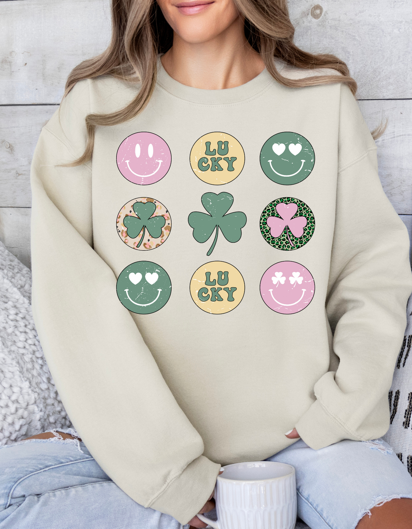 Lucky Lucky Lucky Rows Crew and Tee