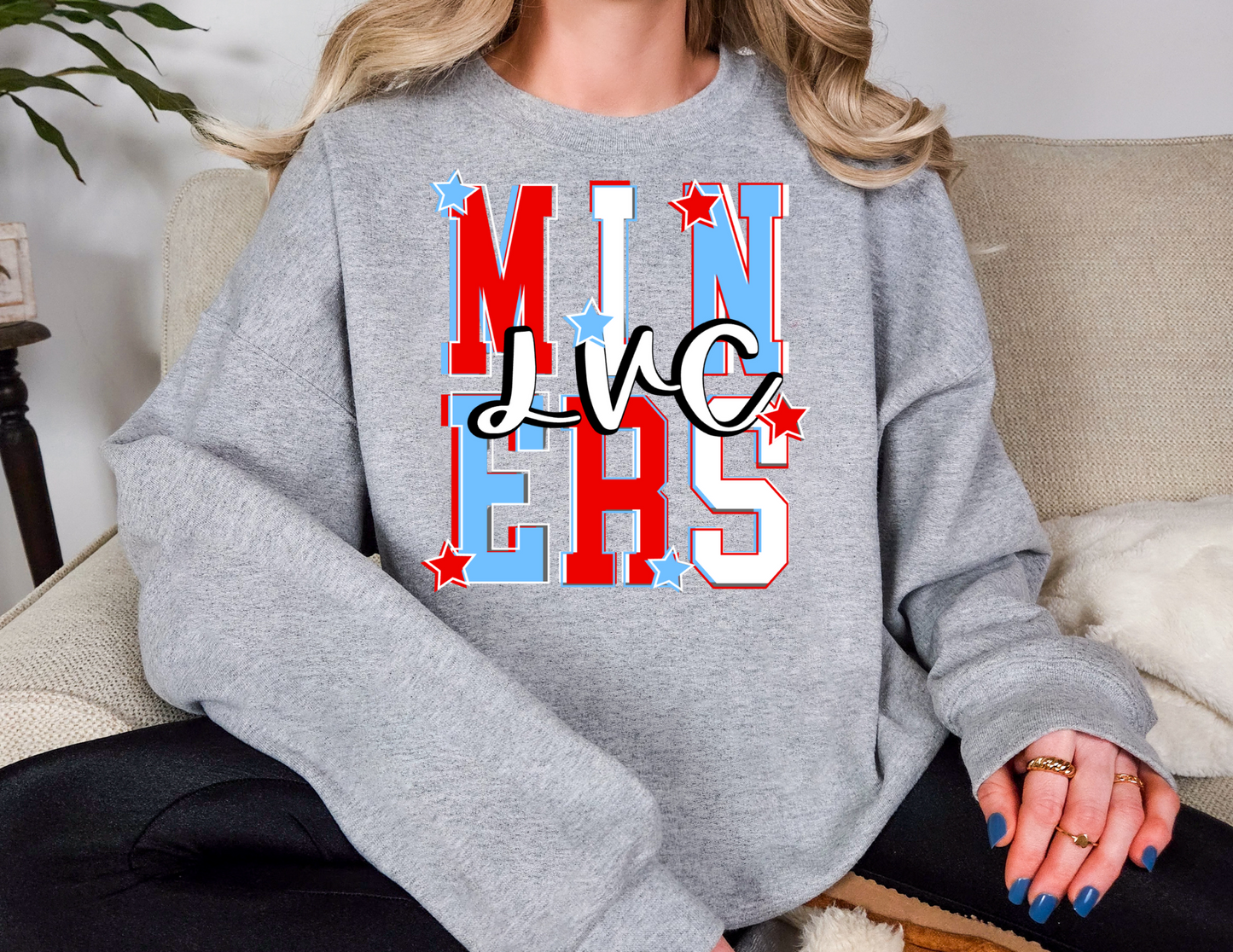 LVC Miners Graphic Spirit Crew and Bella Canvas