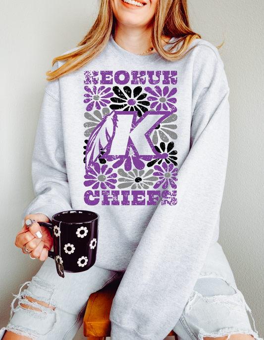 Retro Flowers Keokuk Chiefs