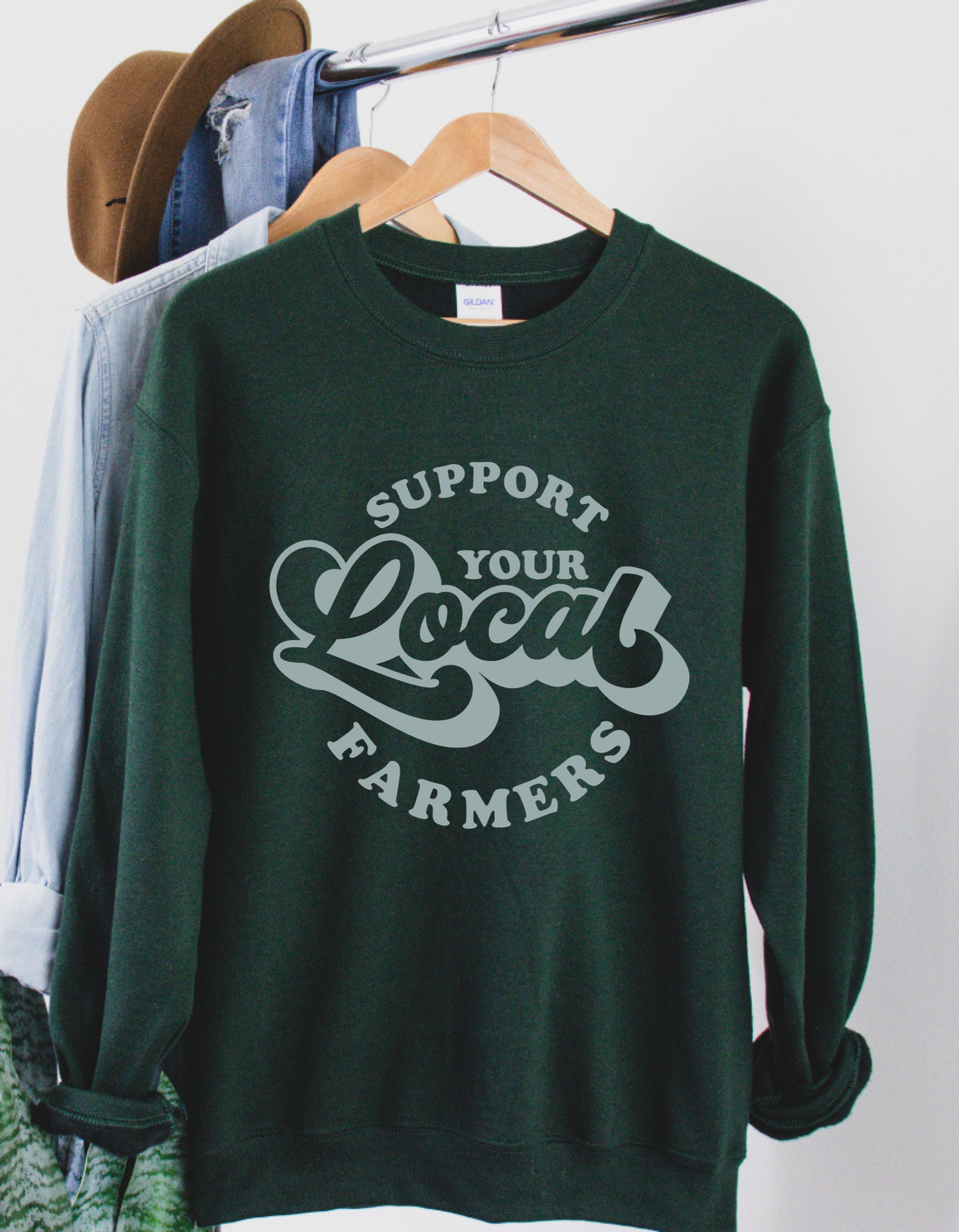 Support Your Local Farmers Crewneck