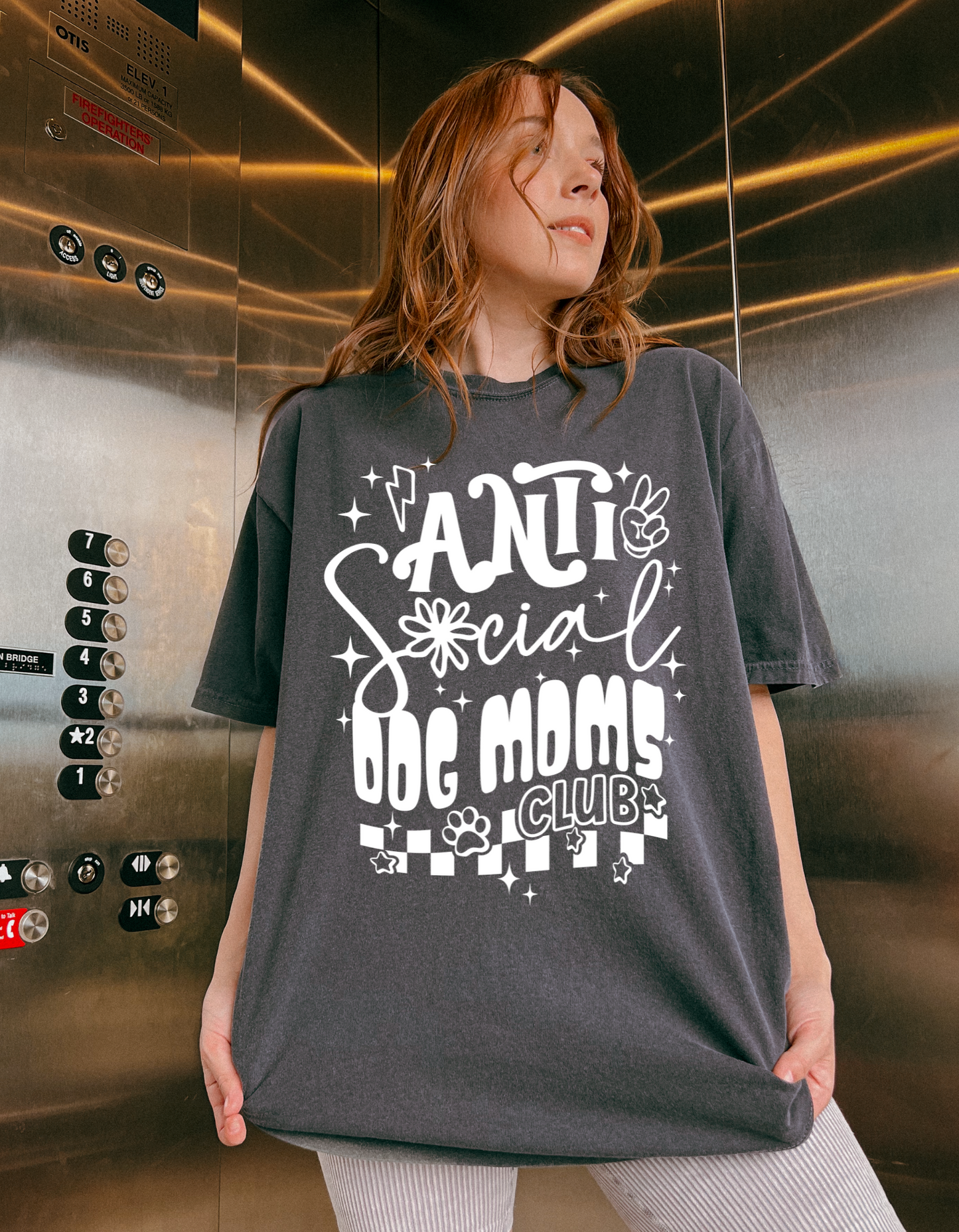 Anti Social Dog Mom Comfort Colors Tee