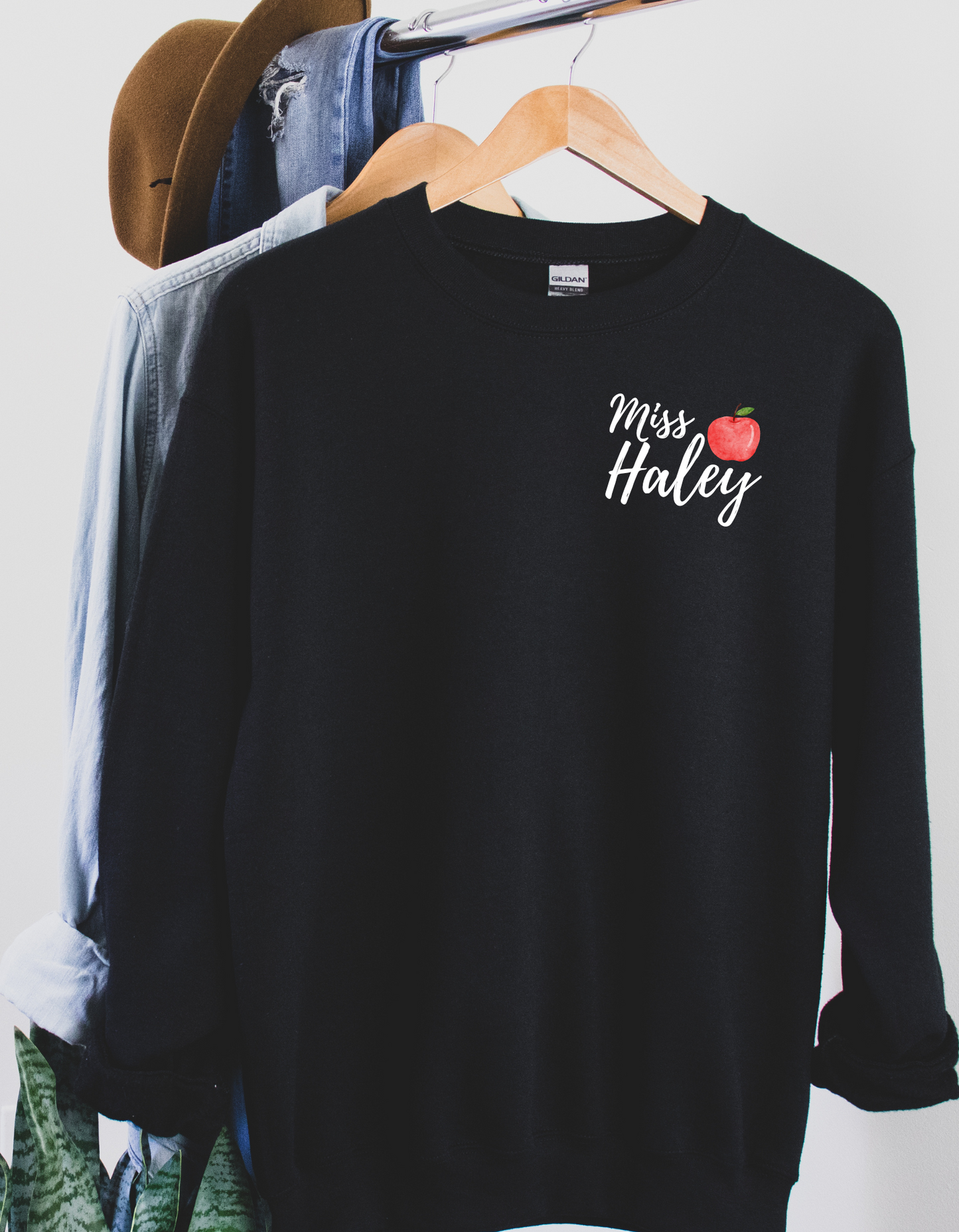 Custom Teacher Crewneck with Apple