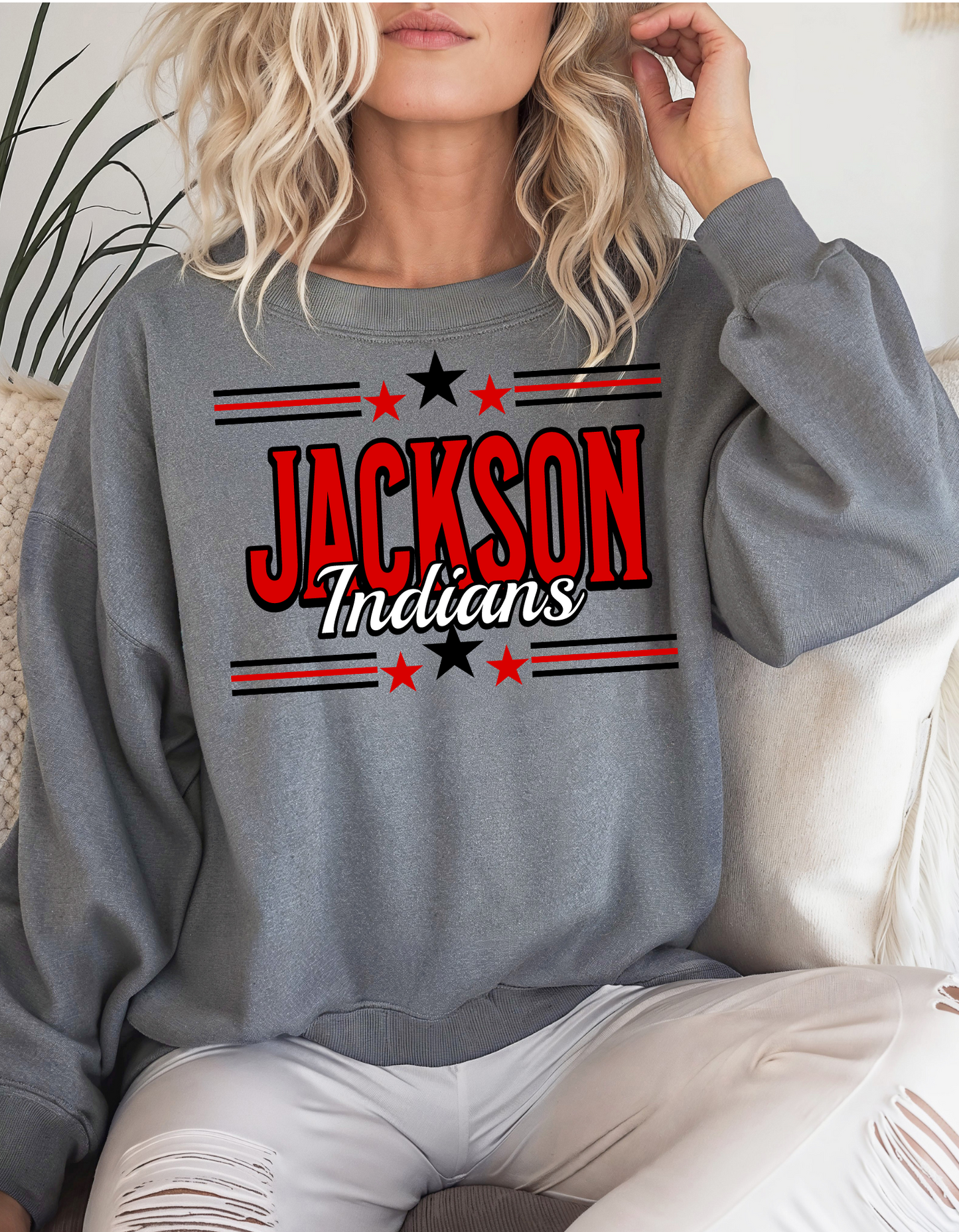 Jackson Indians Retro Star Crew and Tee