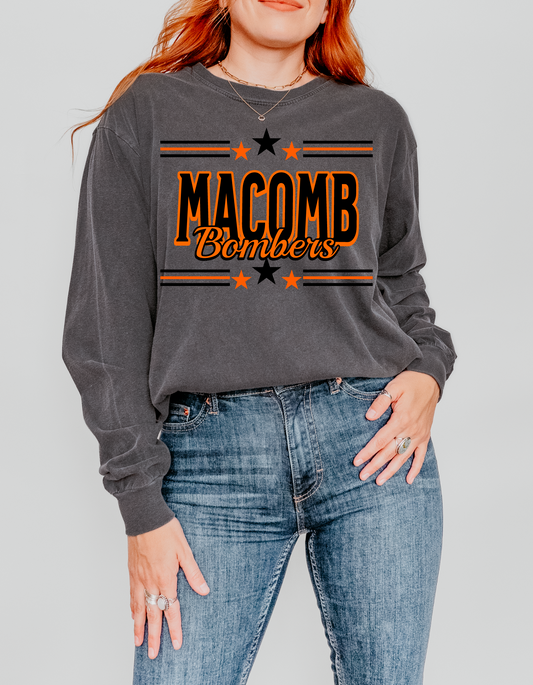 Macomb Bombers Retro Star Short Sleeve Tee