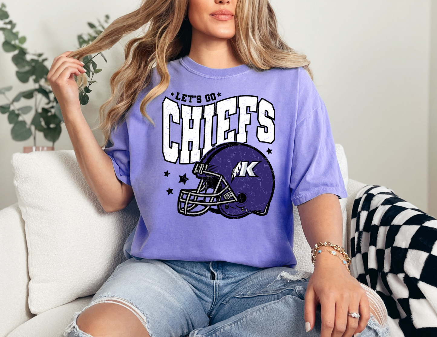 Let's Go Chiefs Comfort Colors Tees