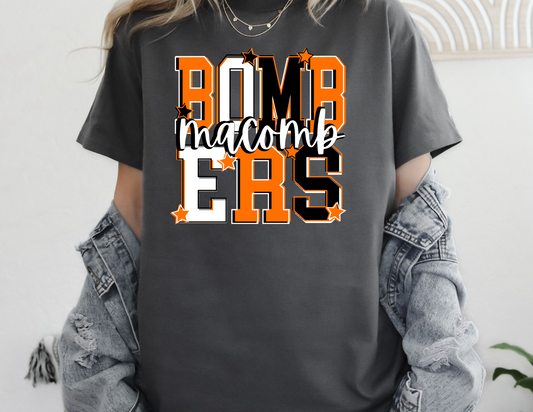 Macomb Bombers Graphic Spirit Crew and Bella Canvas