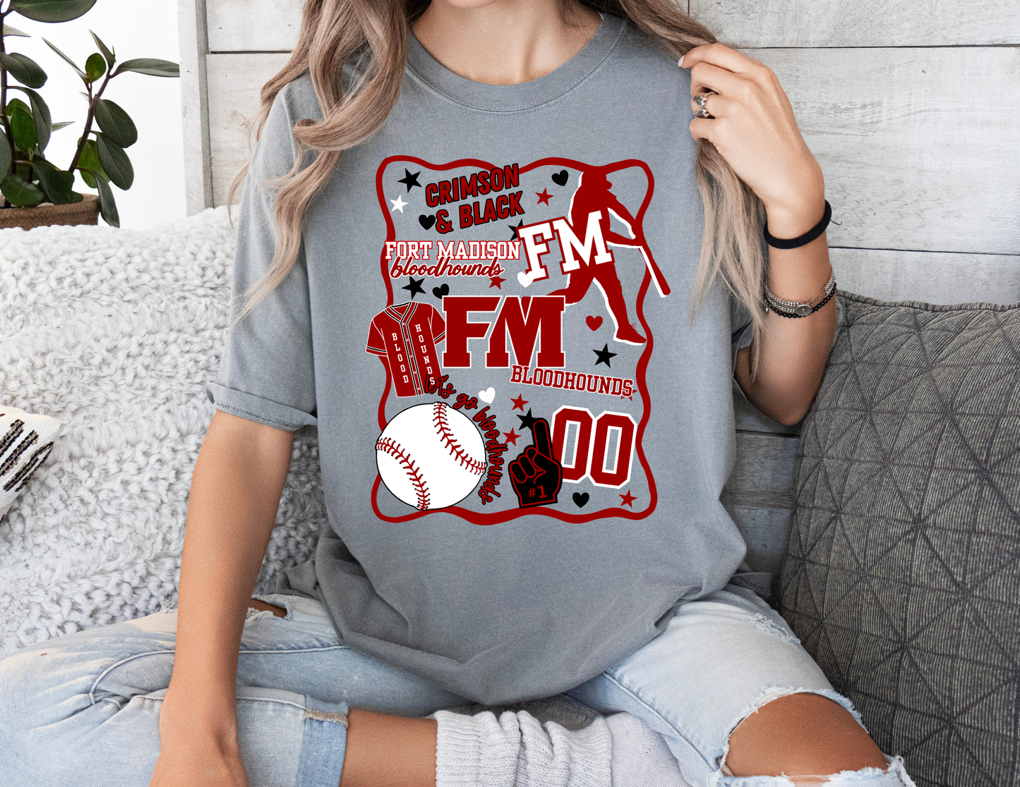 Game Day Collage Comfort Colors Tee