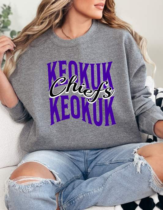 Keokuk Wavy Crew and Tee