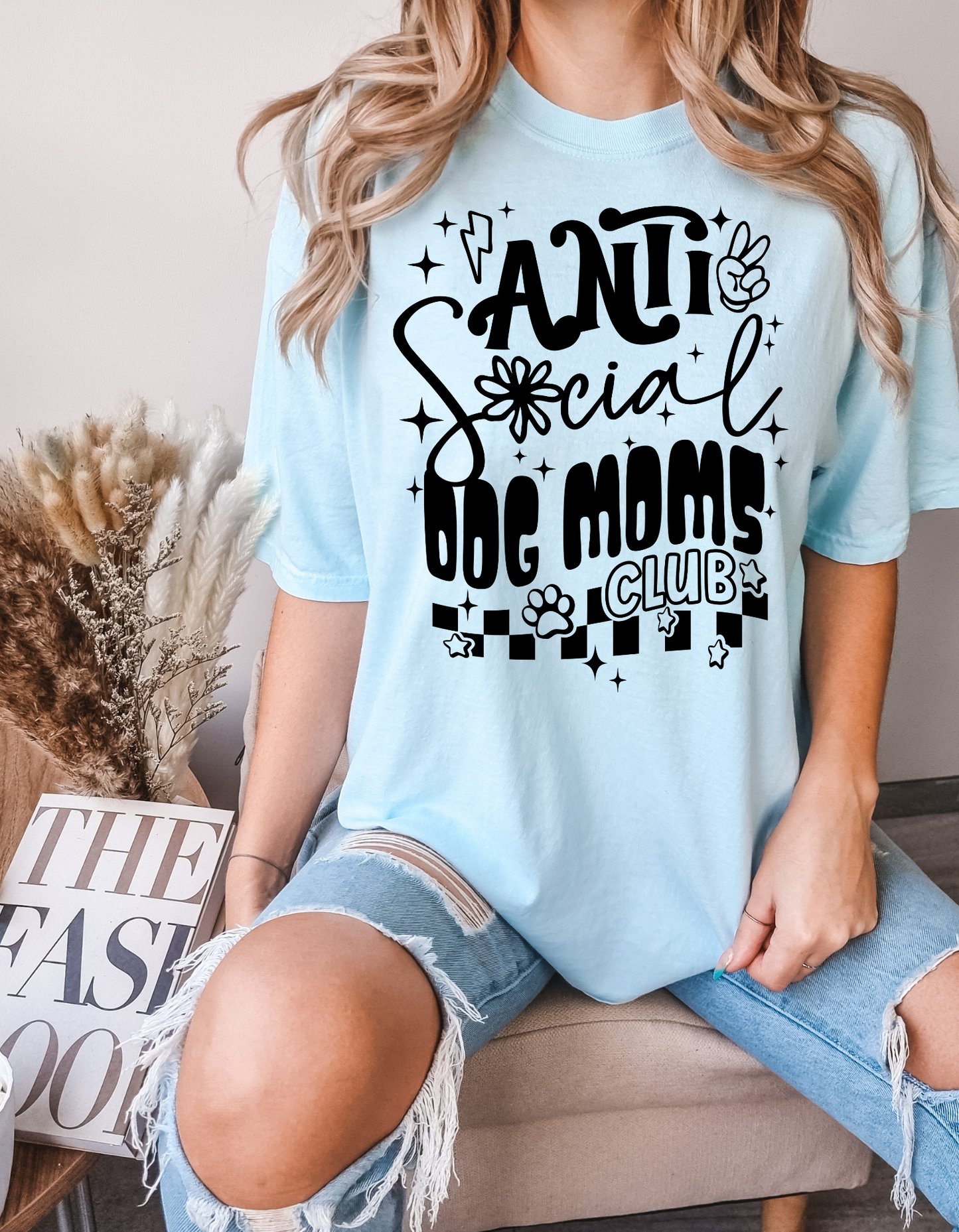 Anti Social Dog Mom Comfort Colors Tee