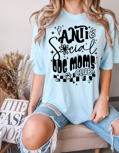 Anti Social Dog Mom Comfort Colors Tee