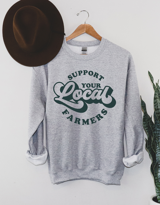 Support Your Local Farmers Crewneck