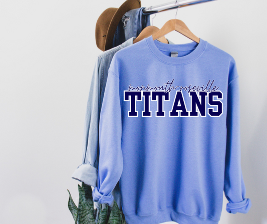 Monmouth Roseville Titans Crewneck and Short Sleeve Tee