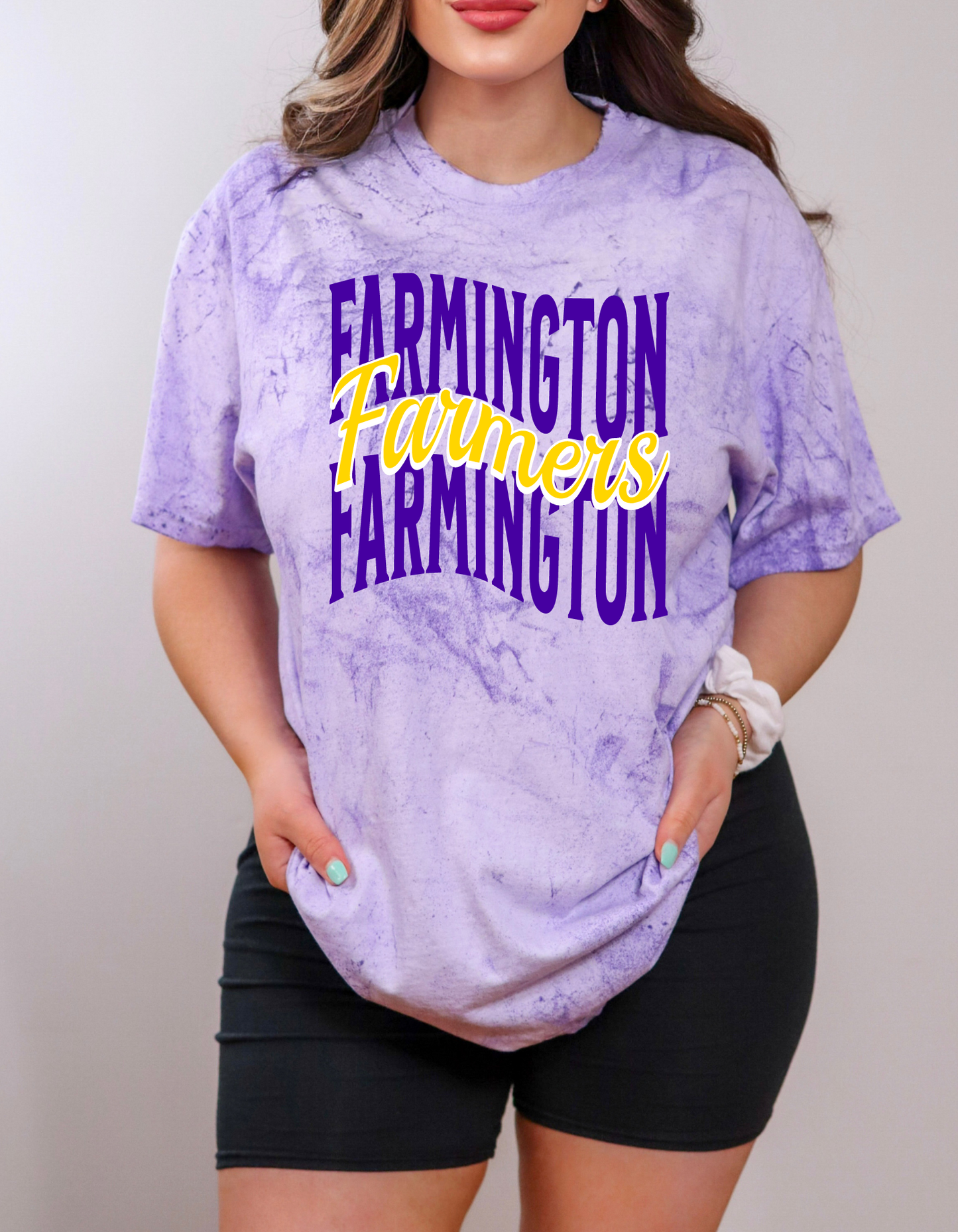 Farmington Farmers Wavy Color Blast Tee