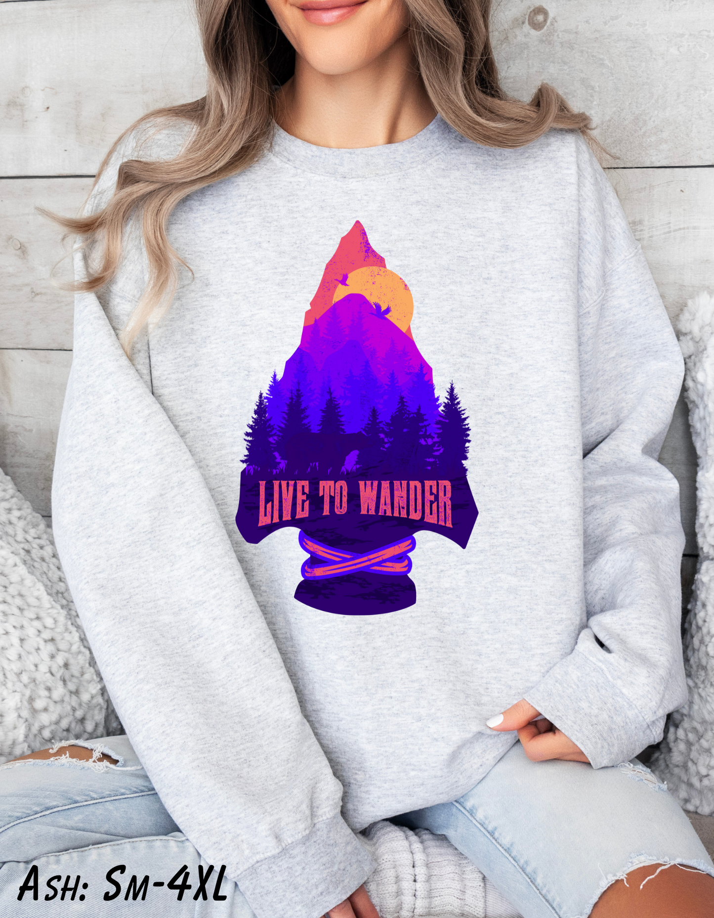 Live to Wander through the Sunsets Crewneck