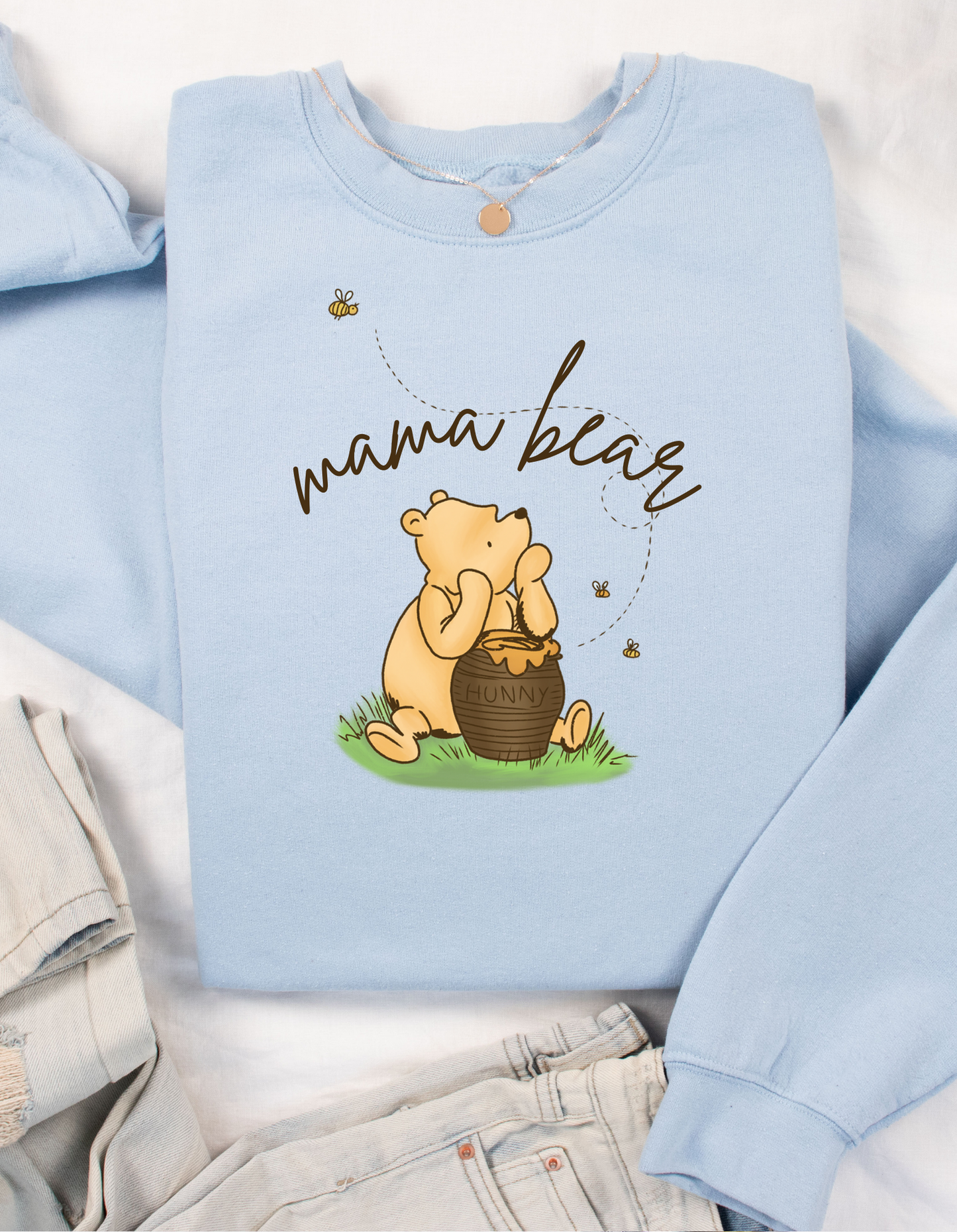 Mama Bear Pooh Bear Crewneck