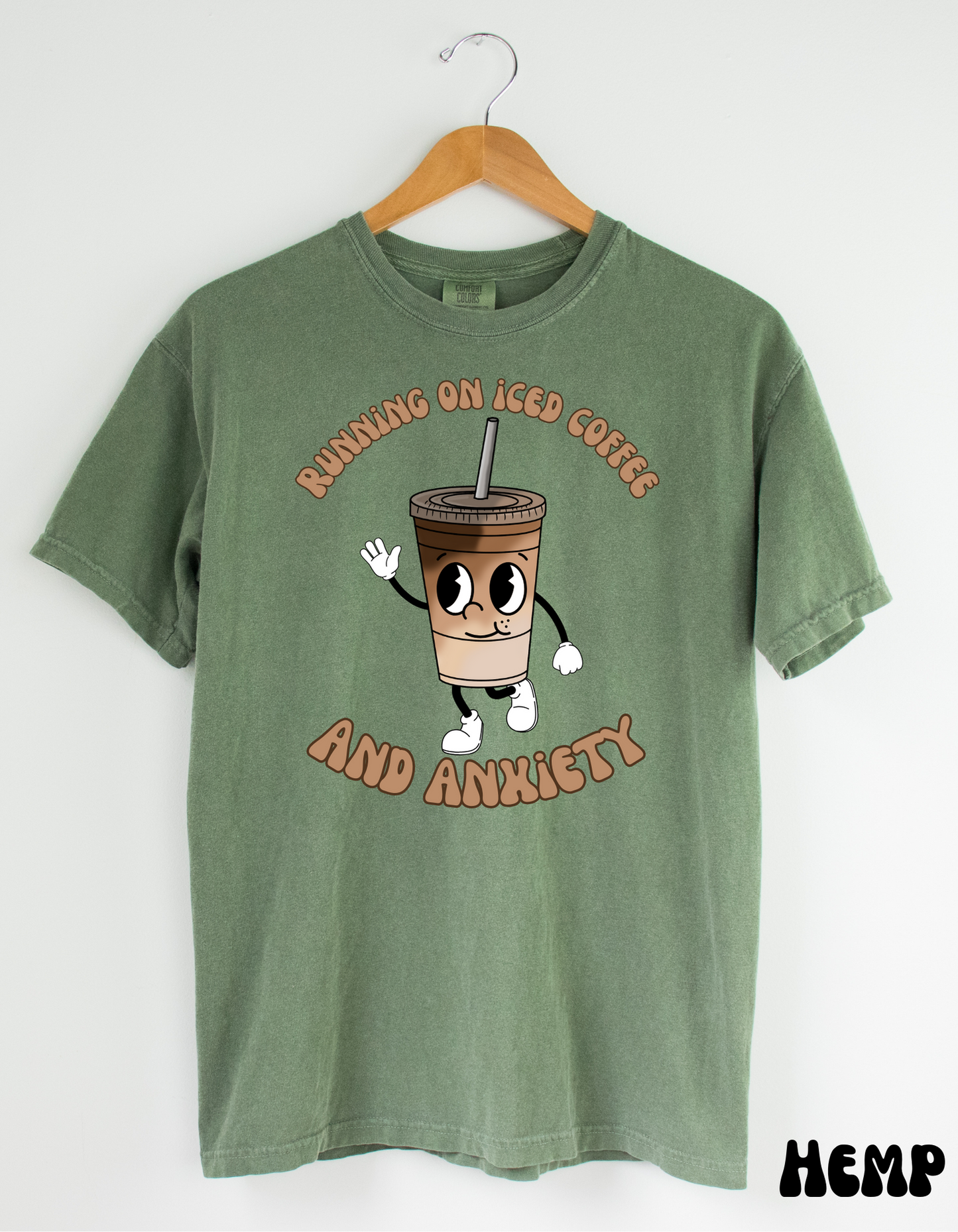Running on Iced Coffee Comfort Colors Tee