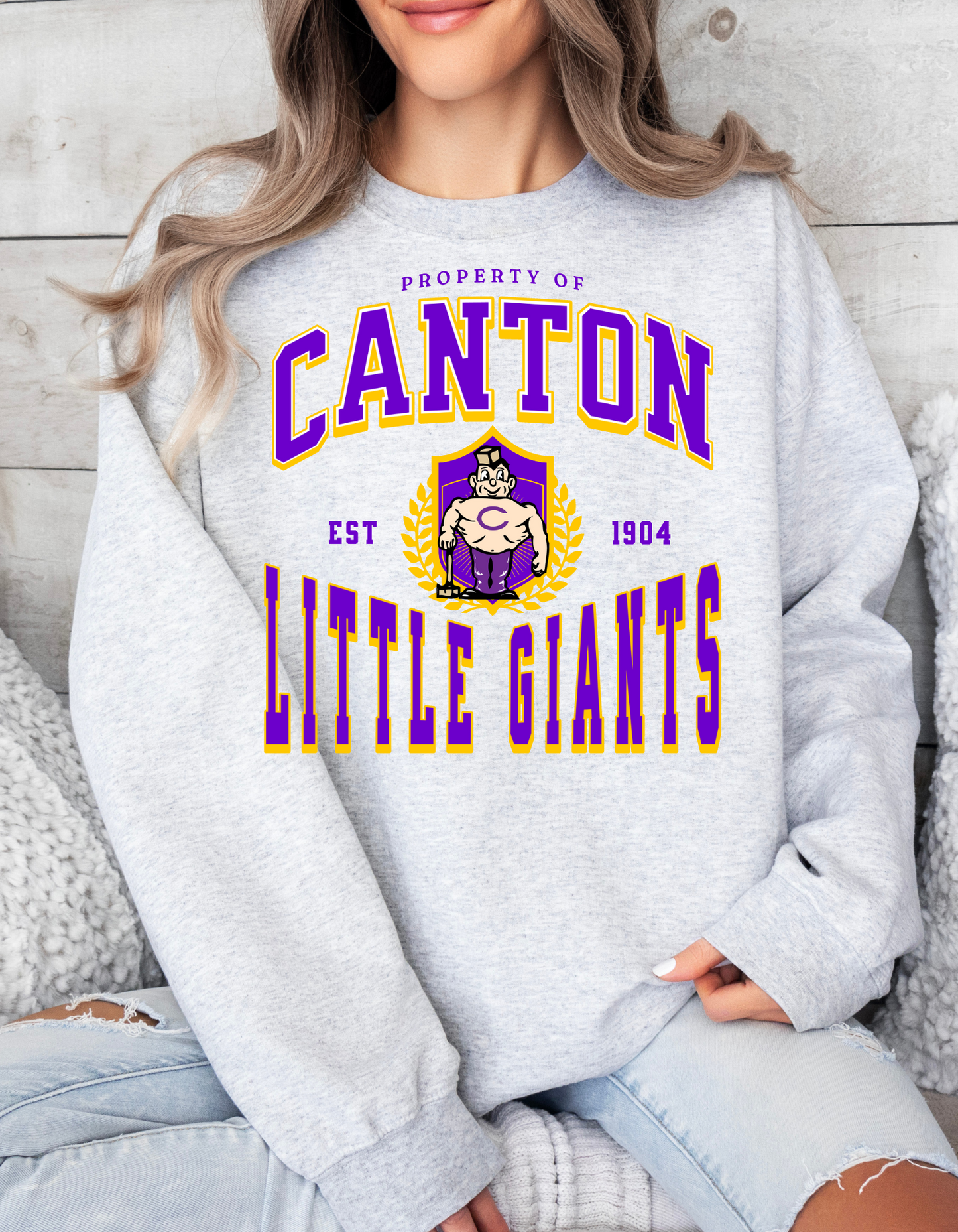 Canton Little Giants Vintage Crew and Tee