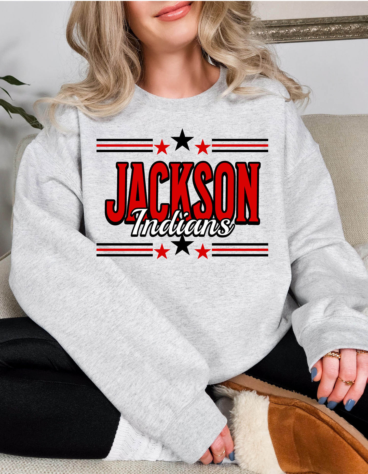 Jackson Indians Retro Star Crew and Tee