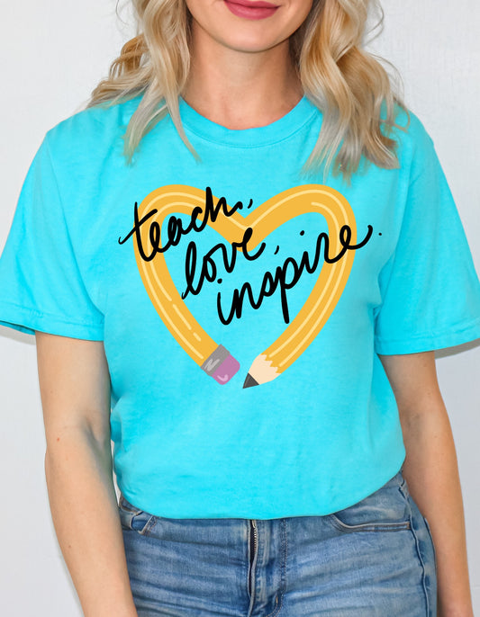 Teach Love Inspire Comfort Colors Tee