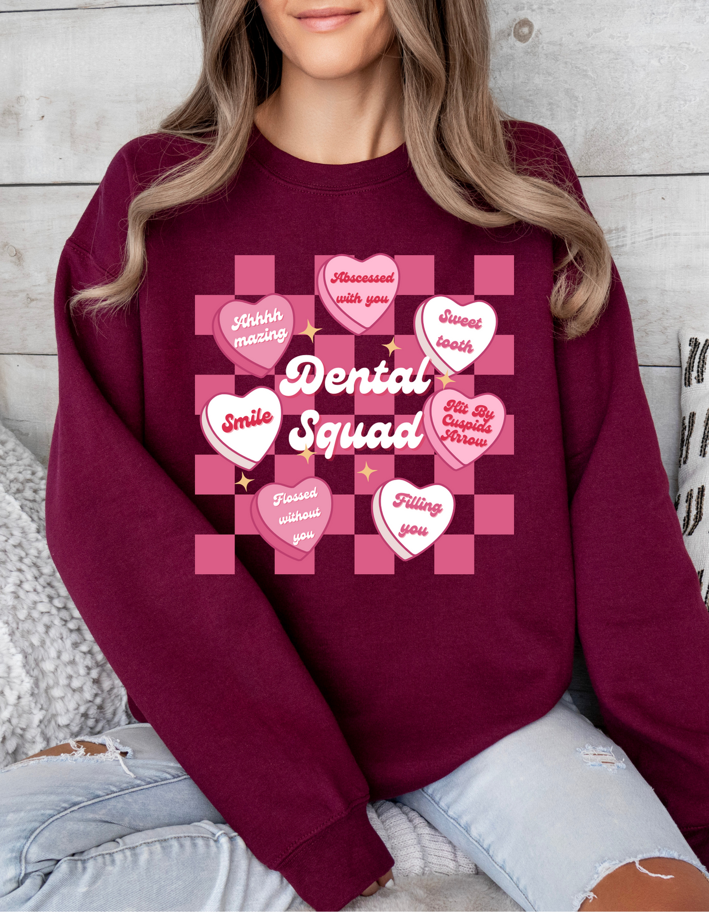 Dental Squad Conversation Hearts Crewneck
