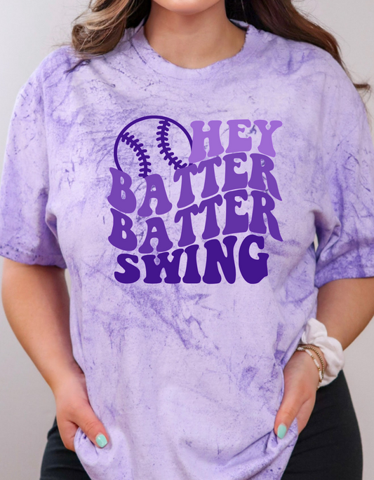 Hey Batter Batter Batter Color Blast Tee