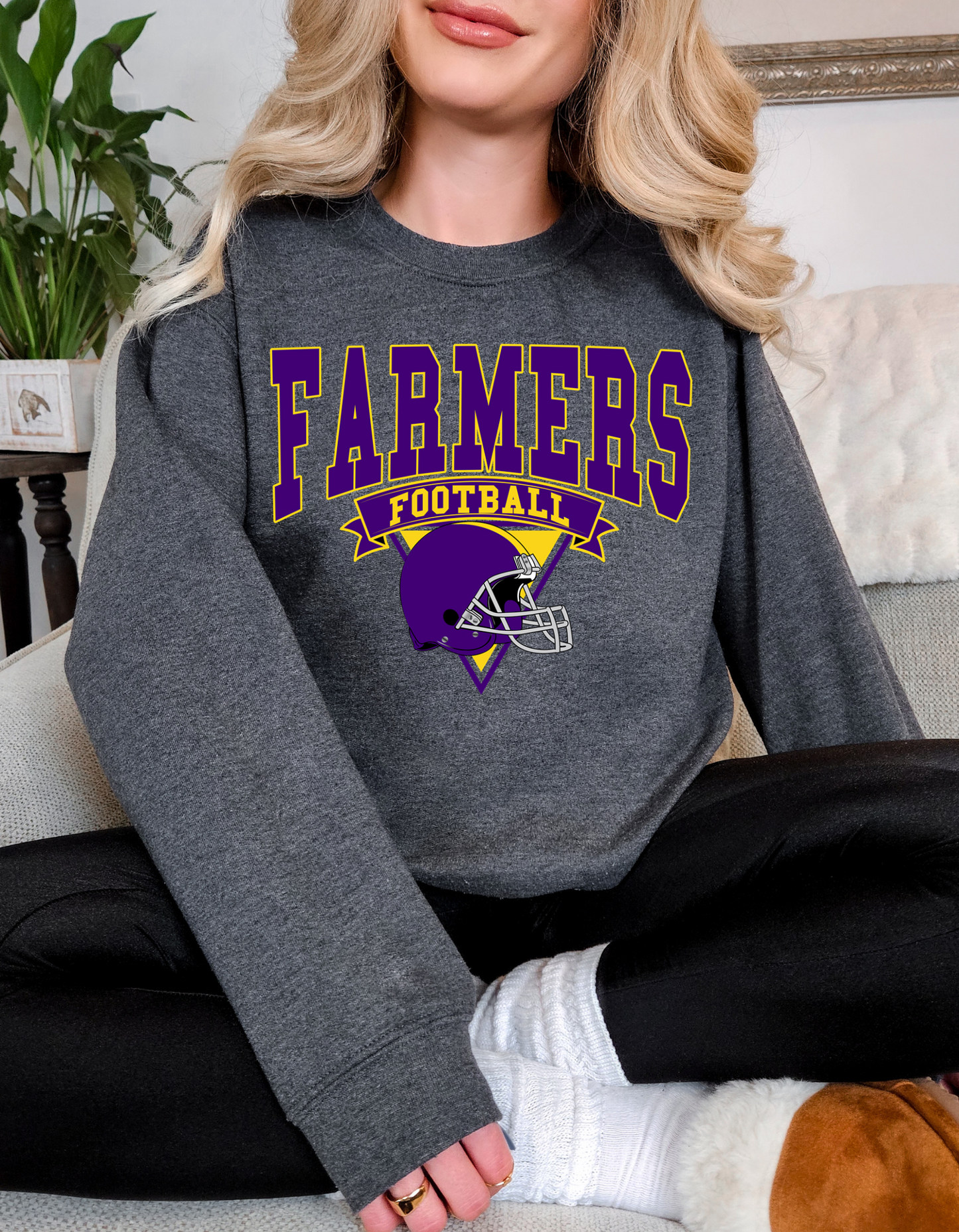 Farmers Vintage Football Tee and Crew