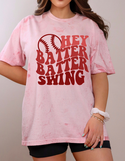 Hey Batter Batter Batter Color Blast Tee