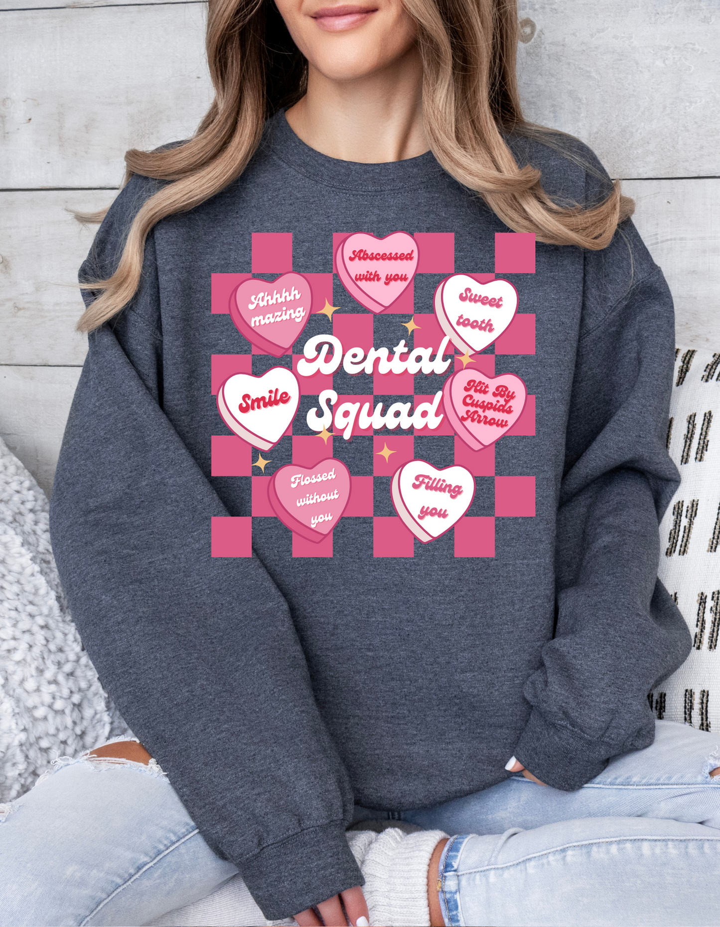 Dental Squad Conversation Hearts Crewneck