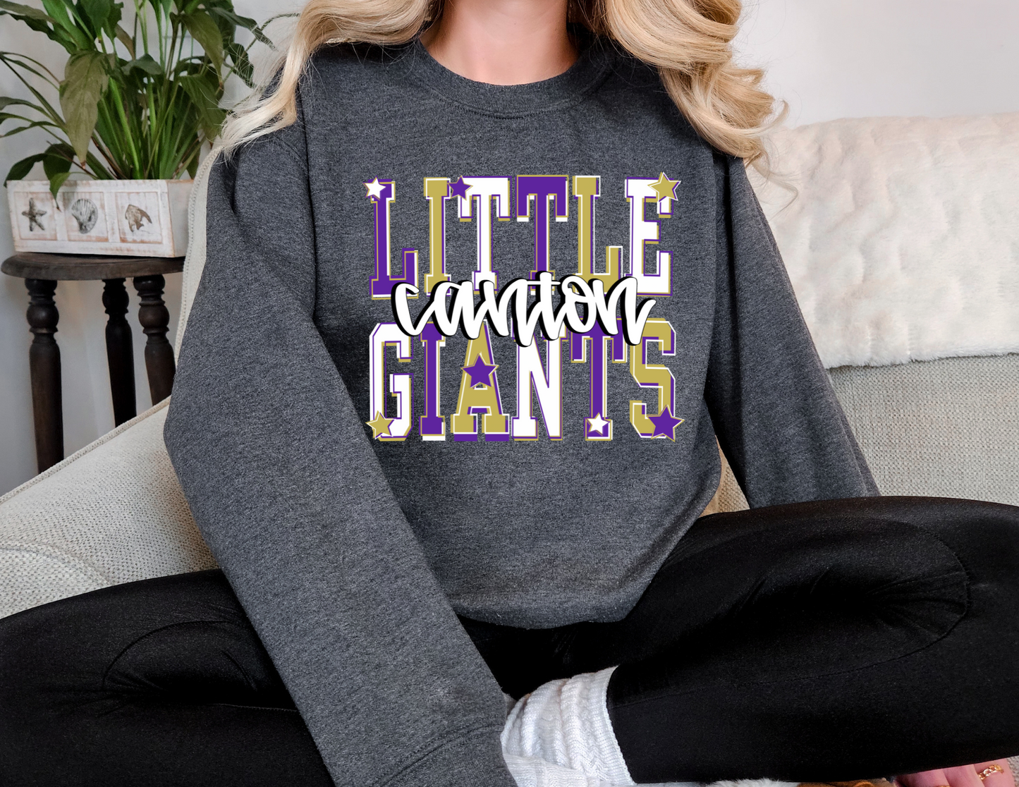 Little Giants Graphic Spirit Crew and Bella Canvas