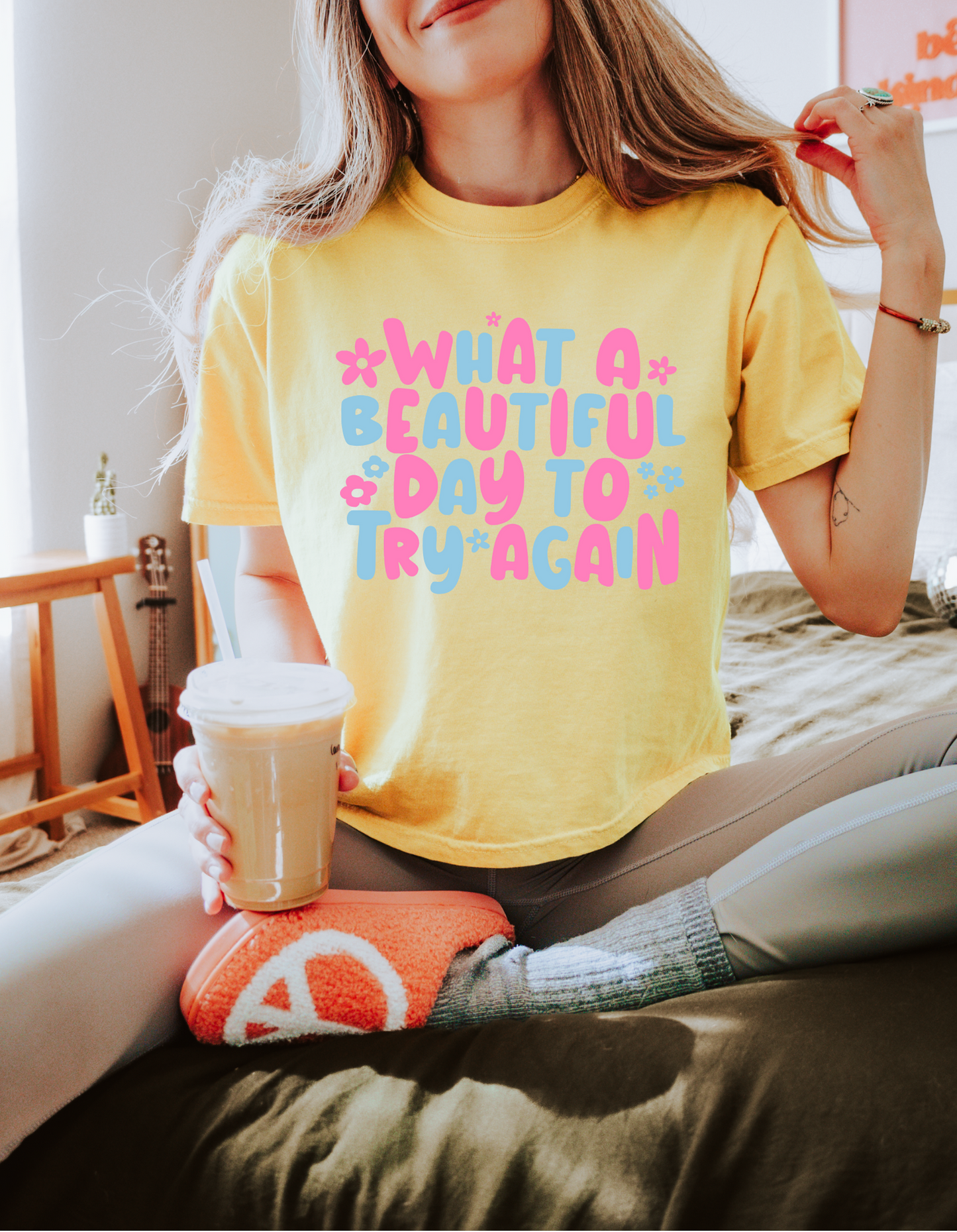 What a Beautiful to Try Again Comfort Colors Tee