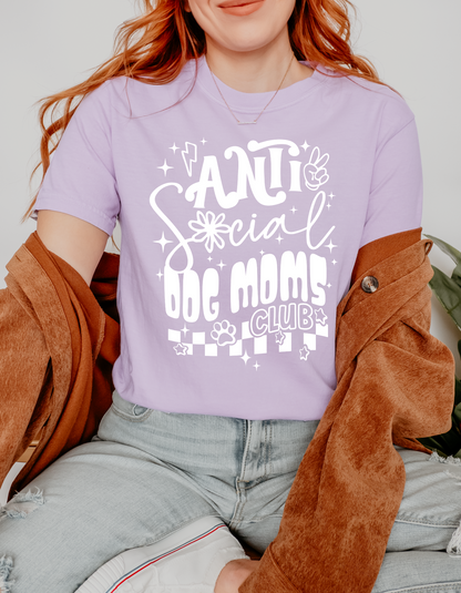 Anti Social Dog Mom Comfort Colors Tee