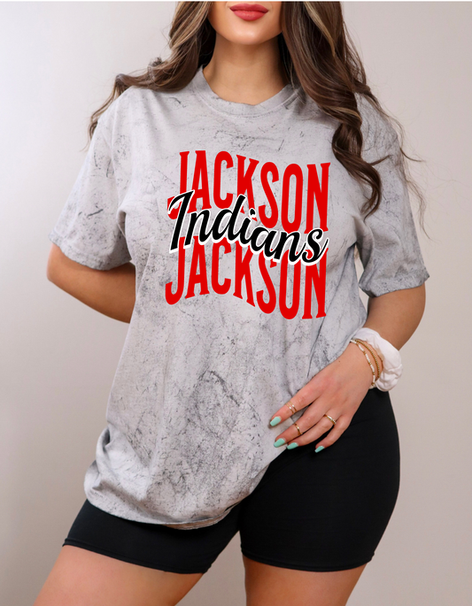 Jackson Indians Wavy Color Blast