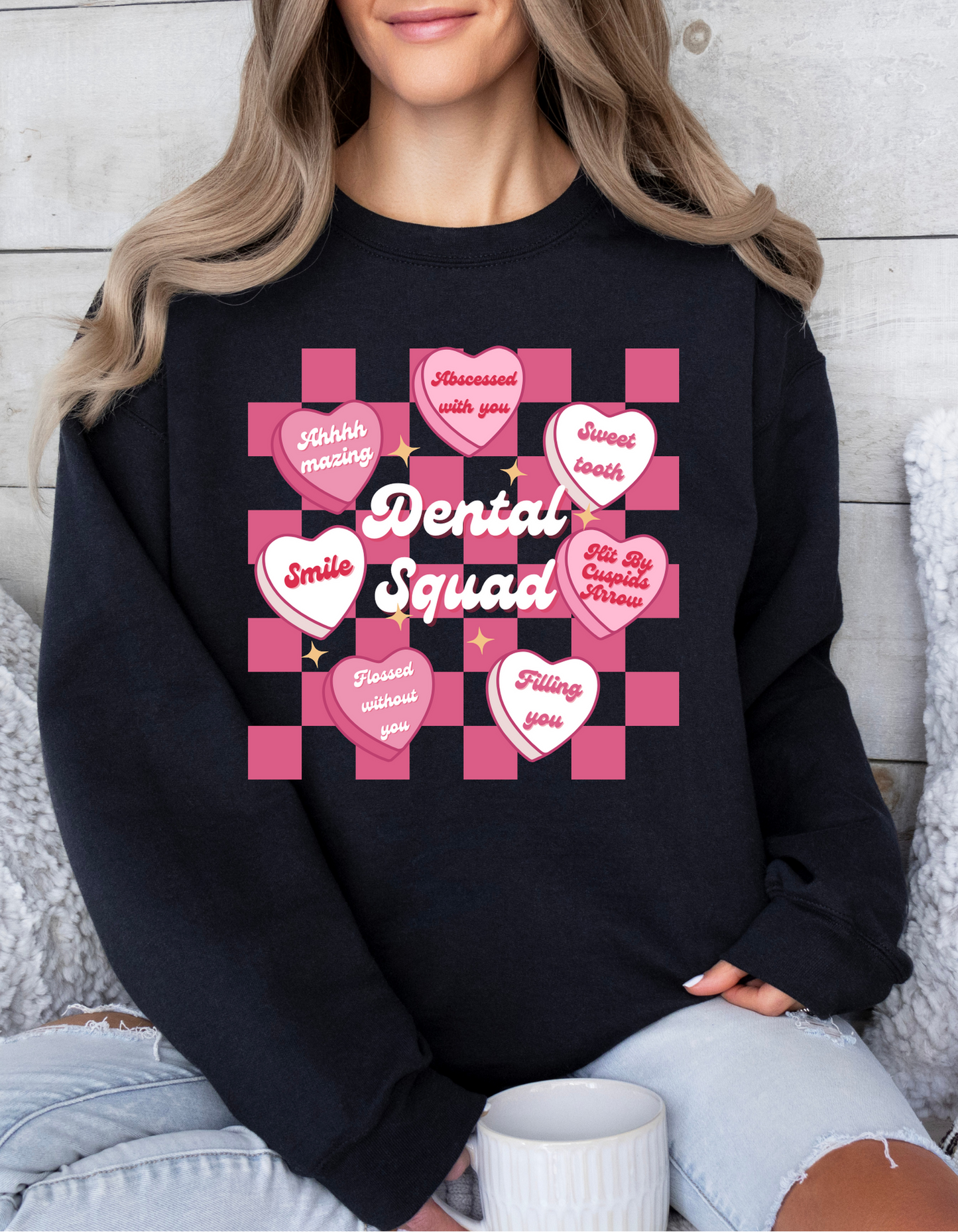 Dental Squad Conversation Hearts Crewneck