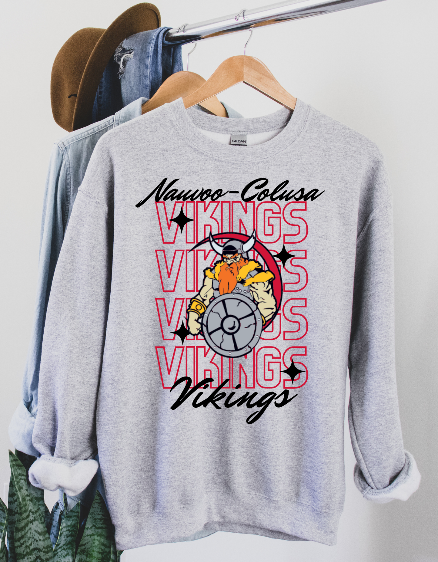 NC Stacked Crew and Tee