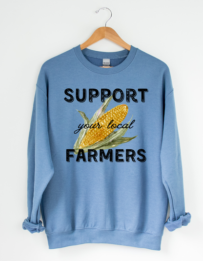 Support Your Local Farmers Crewneck