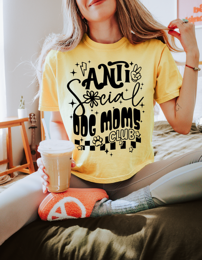 Anti Social Dog Mom Comfort Colors Tee