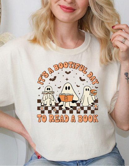 Bootiful Day to Read a Book Short sleeve and Long Sleeve