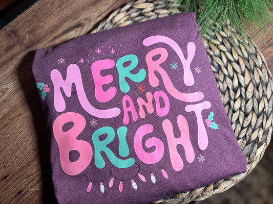 Merry and Bright Heather Maroon