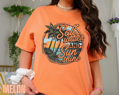 Salt Water and Sunshine Comfort Colors Tee